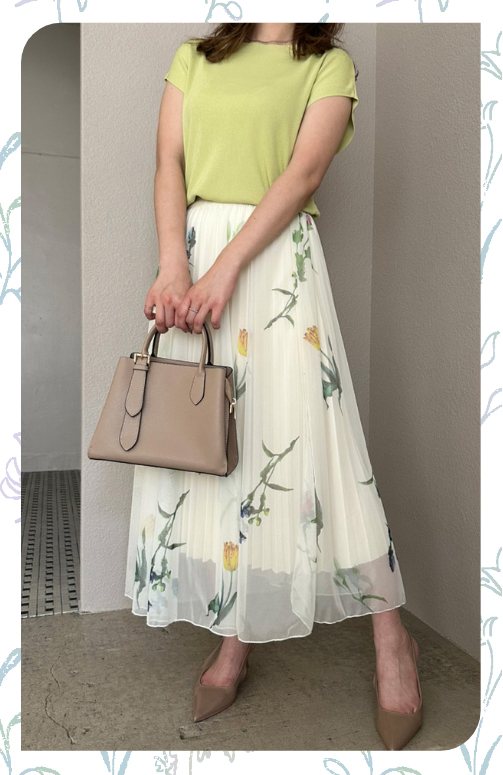 white style - Lime×Beige