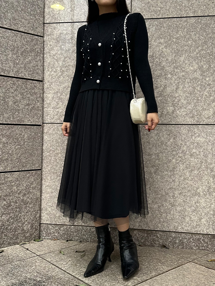Styling05 ベストセットチュールドッキングワンピース